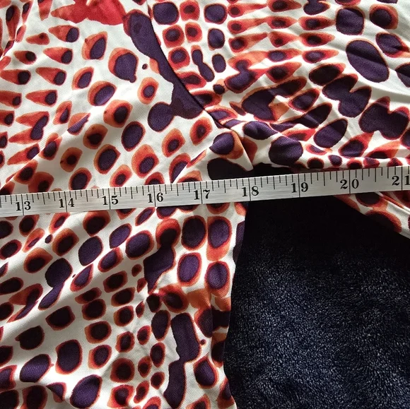 Banana Republic Issa Collection Red Ceramic Printed Three-Quarter Sleeve Dress - Picture 8 of 14